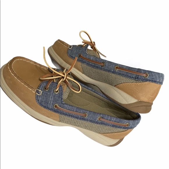 *SOLD* Sperry Top Sider Women’s Tan and Denim - Picture 4 of 6